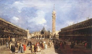 Francesco Guardi : The Piazza San Marco towards the Basilica